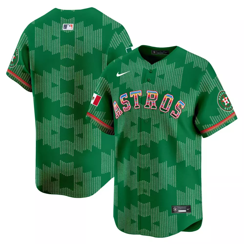 Jose Urquidy Houston Astros Jersey Green Men Custom Design Red White Yellow Blue
