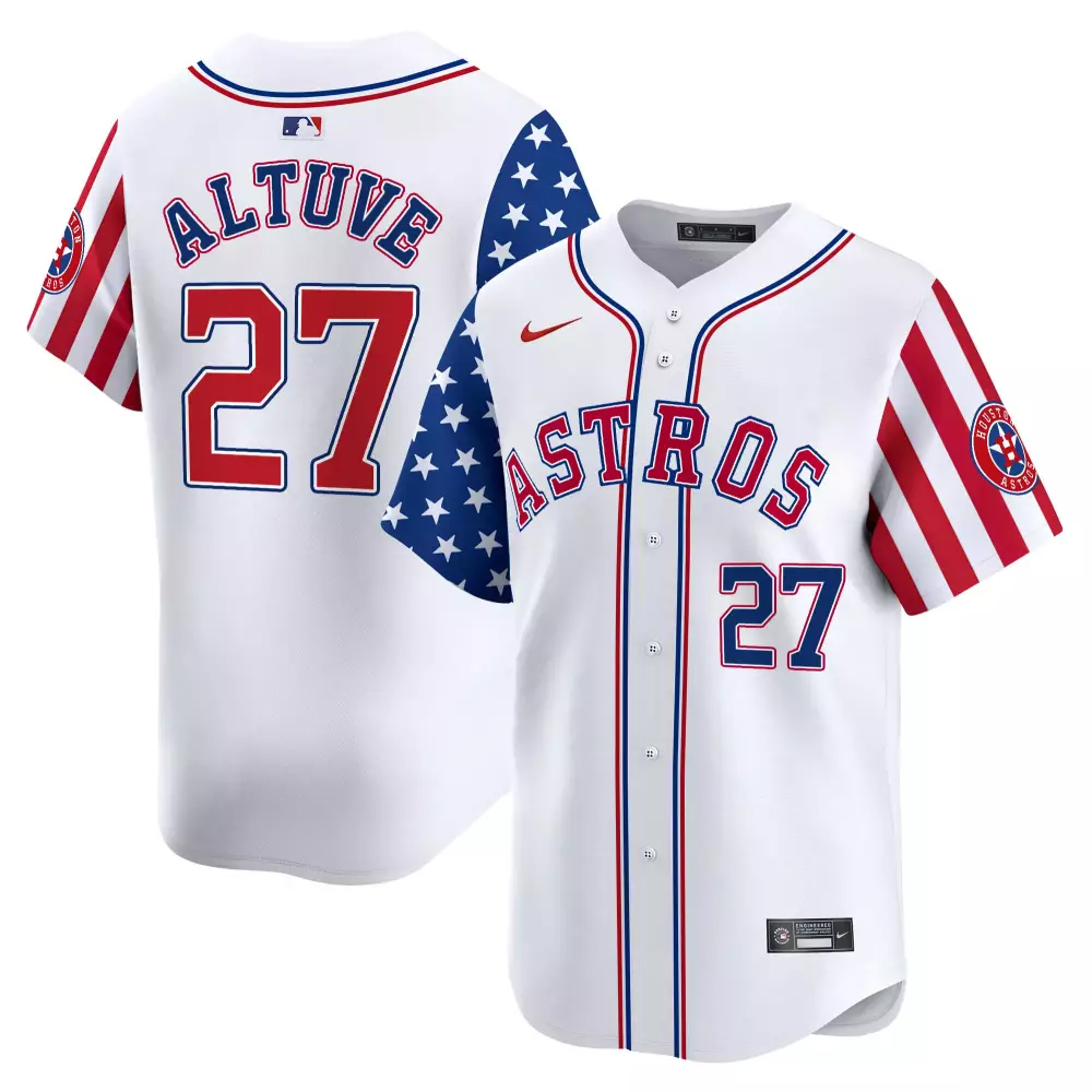Jose Altuve 27 Astros Jersey White City Connect Houston Men Alternate Split Design