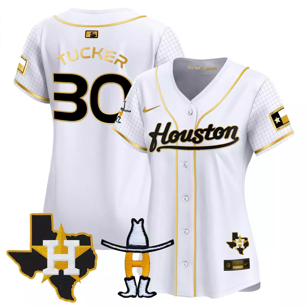 Kyle Tucker 30 Houston Astros Jersey White City Connect Texas State Flag Star Men