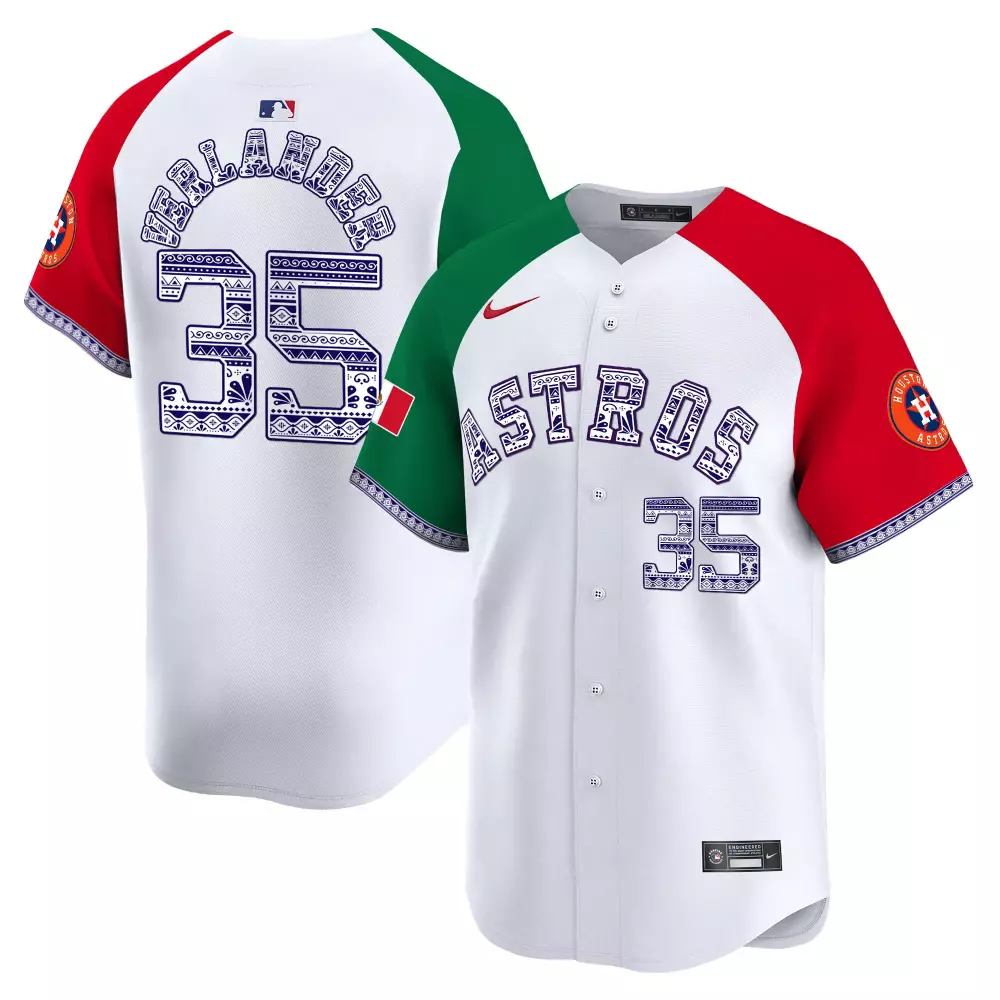 Jake Arrieta 35 Astros Jersey White Mexican National Team Houston Split Custom Design