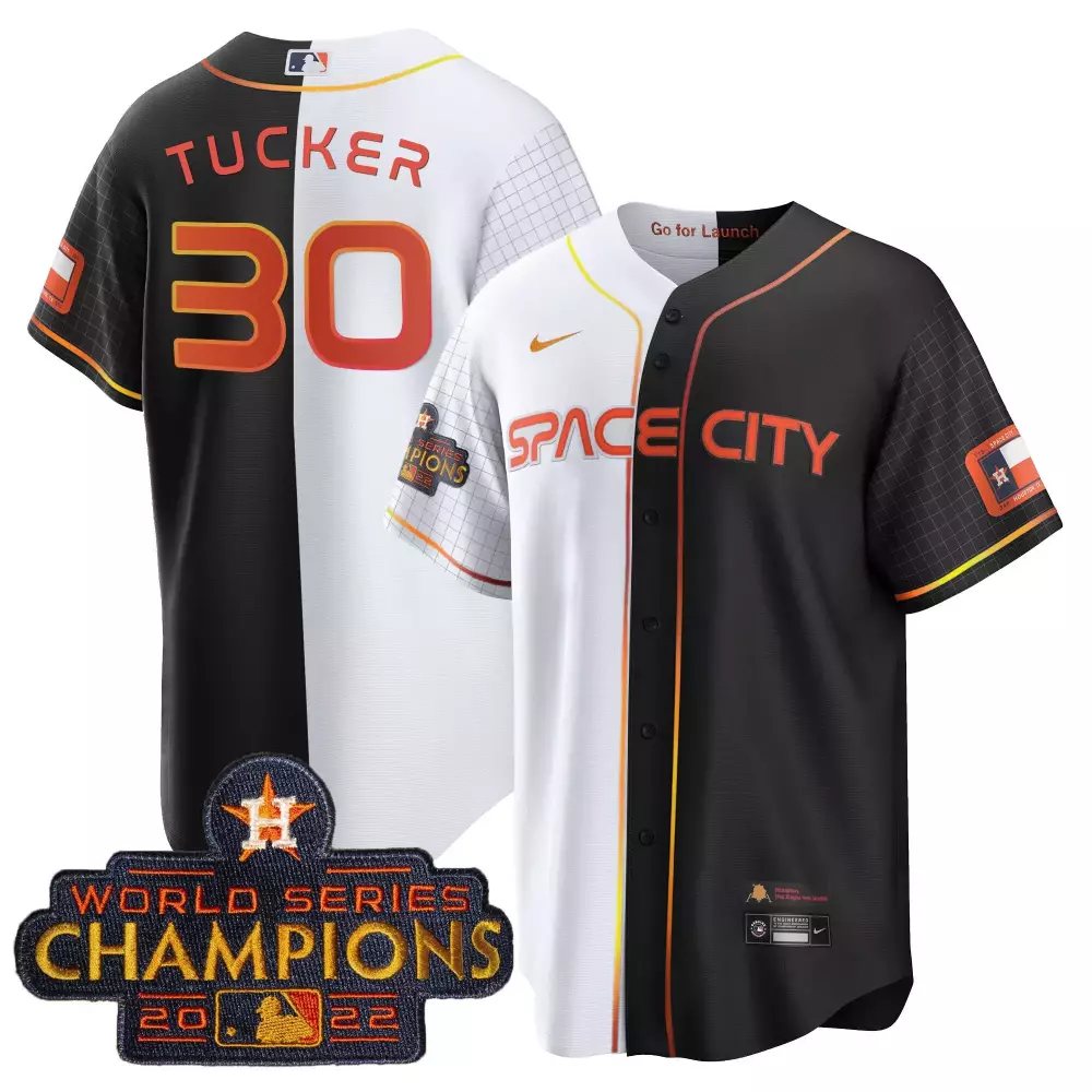Kyle Tucker 30 Houston Astros Jersey Black Space City World Series Champions 2022