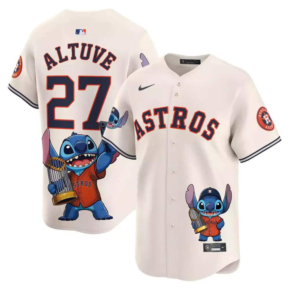 Jose Altuve 27 Astros Jersey White Stitch 2023 Men Navy Orange Unisex Vapor Premier