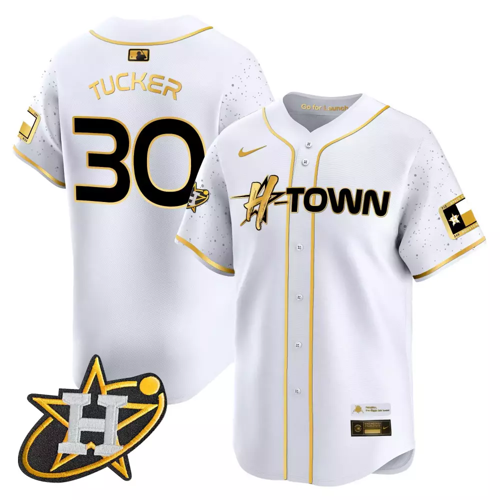 Kyle Tucker 30 Houston Astros Jersey White City Connect Star Texas Flag 2024 Men