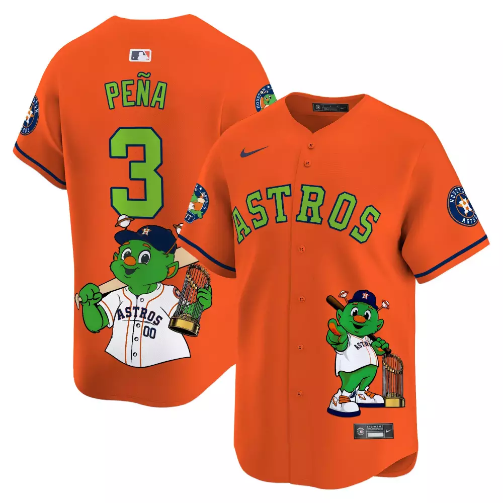 Jeremy Pena 3 Astros Jersey Orange Astro Men Green Blue Stitched Unisex