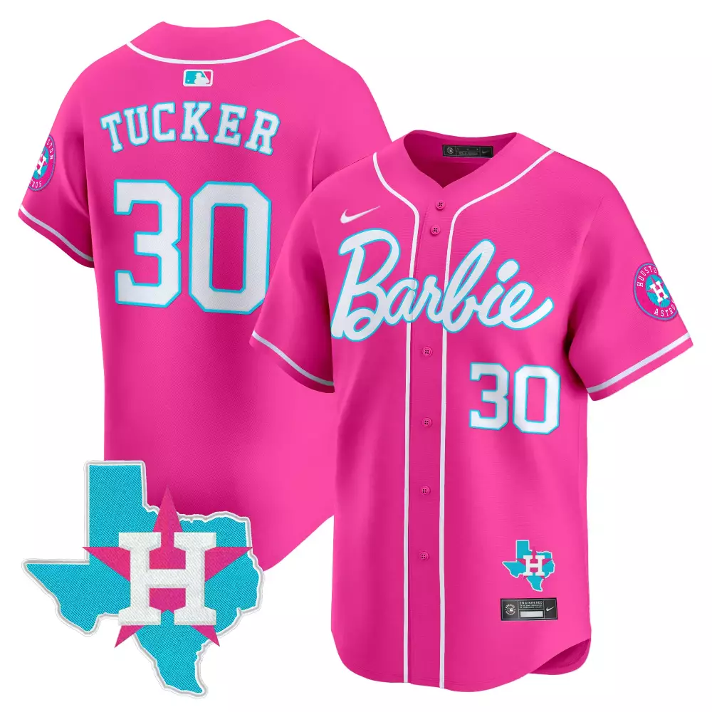 Bergman Barbie 30 Houston Astros Jersey Hot Pink Collaboration Texas Star 2023 Men