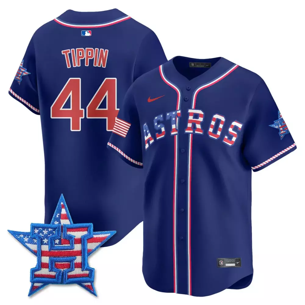 Fourth July 44 Astros Jersey Navy Houston Star 'h' Men White Red Vapor Stitched Limited