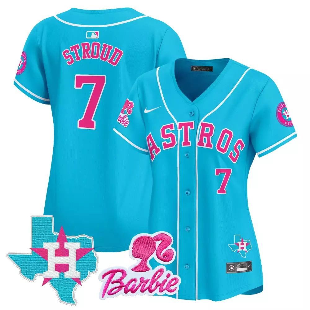 Vaughn Aqua 7 Astros Jersey Blue Barbie Texas 2023 Men Pink White All Stitched Vapor