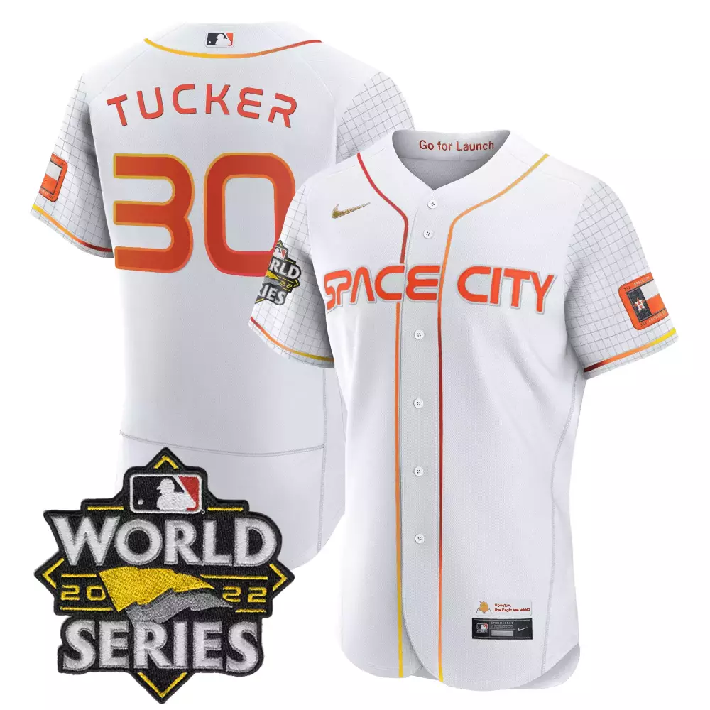 Tucker Space 30 Houston Astros Jersey White City World Series 2022 Men Alternate