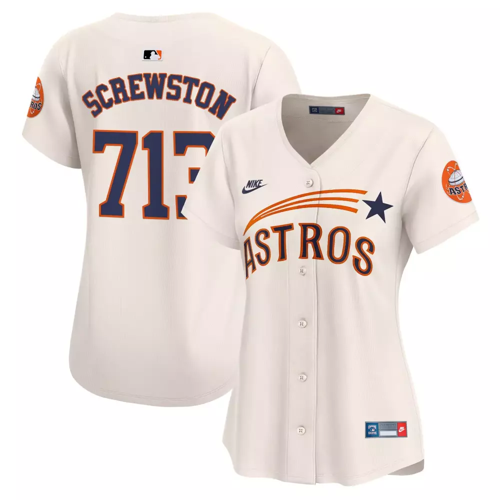 Screwston Astros Jersey White City Connect Women Orange Navy Vapor Premier Limited