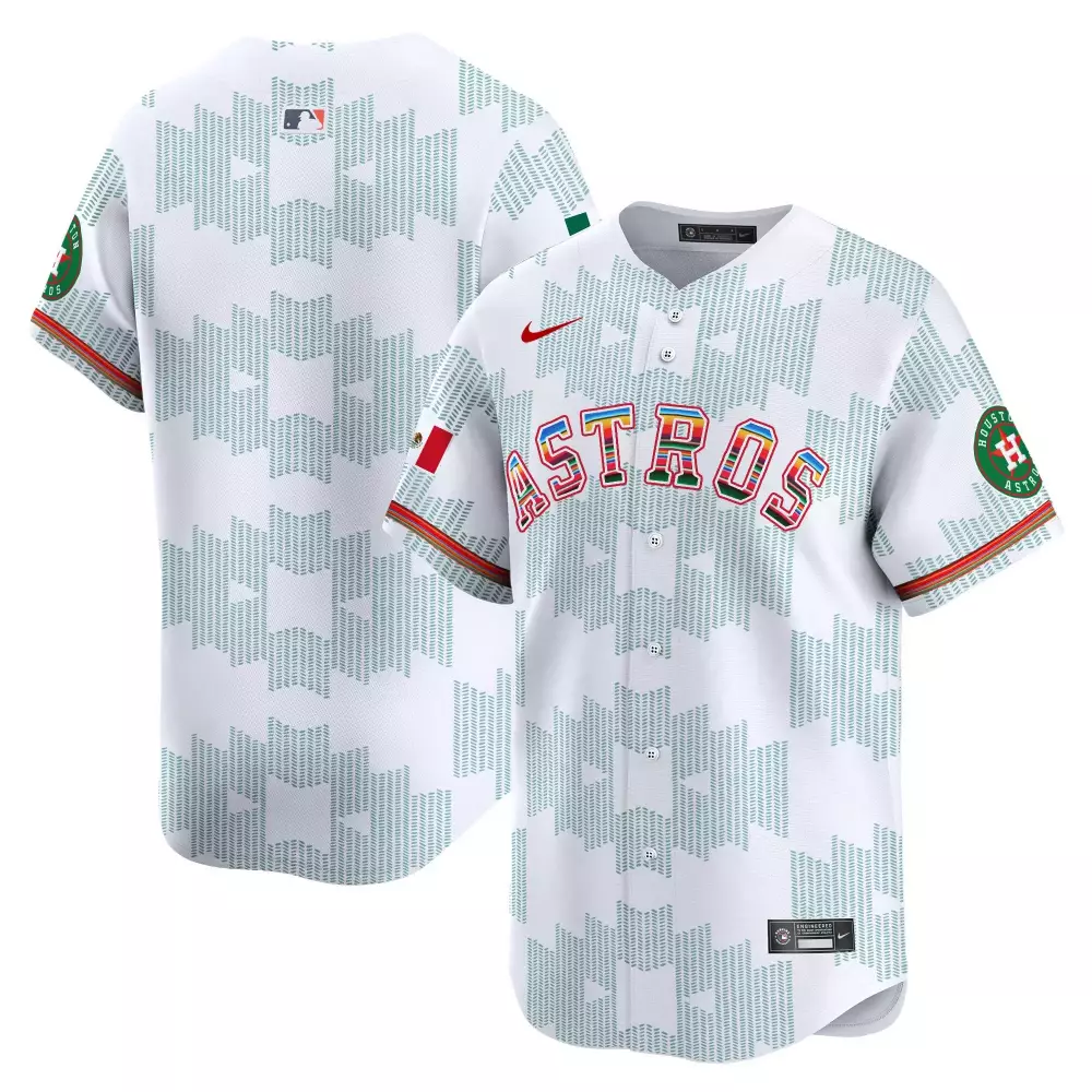 Jose Urquidy Houston Astros Jersey White City Connect Mexico Flag Men Split Custom Design