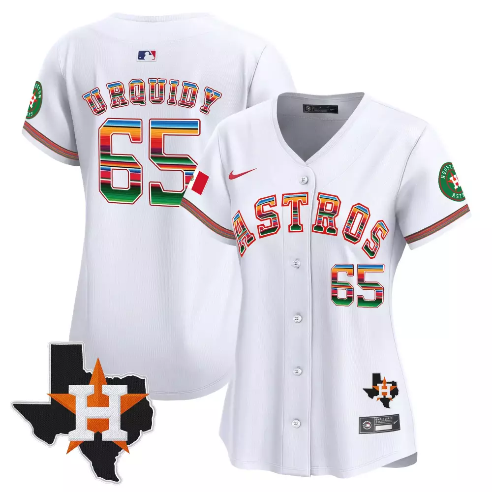 Jose Urquidy 65 Astros Jersey White City Connect Houston Texas 2023 Men Standard