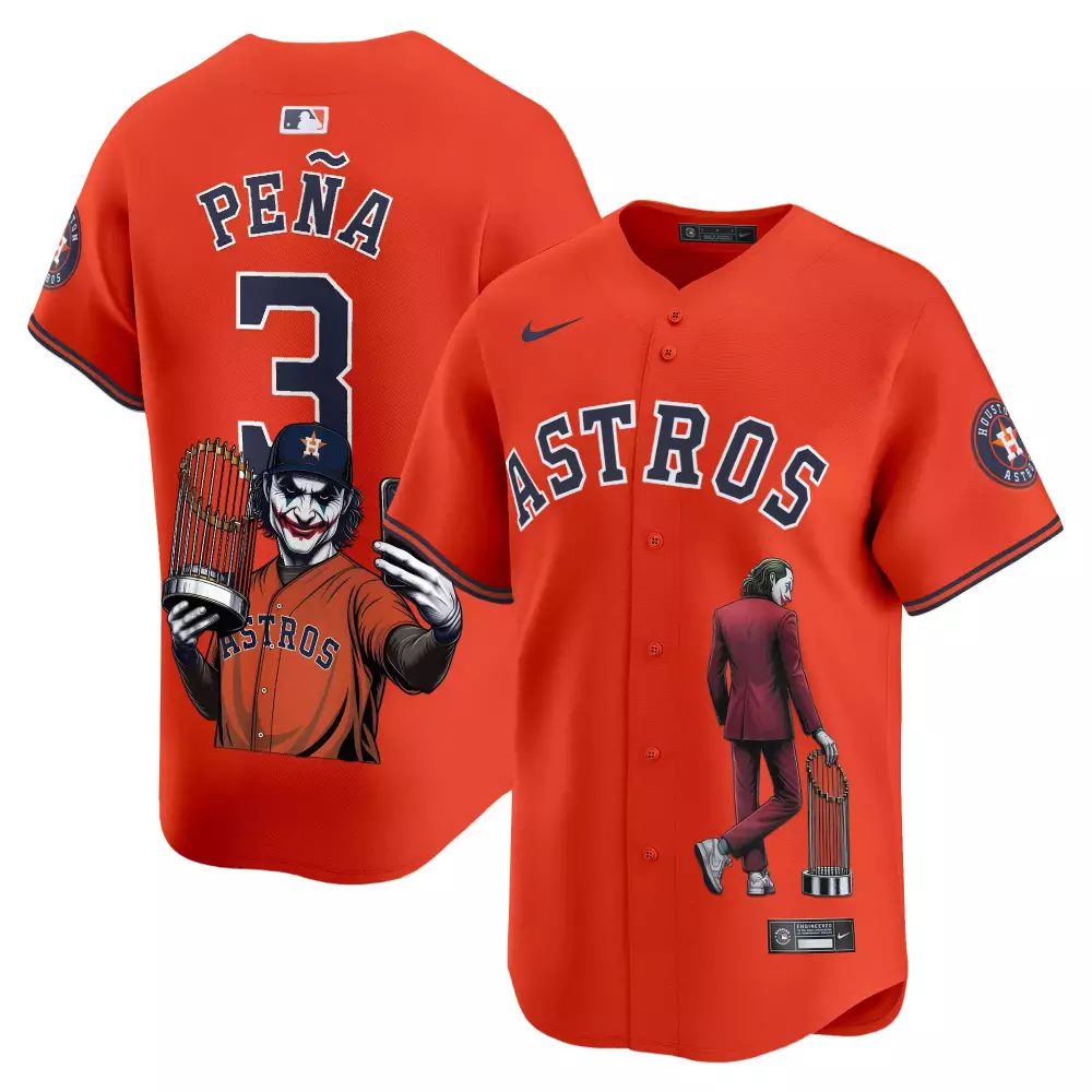 Pea Joker 3 Astros Jersey Orange Men Navy Vapor