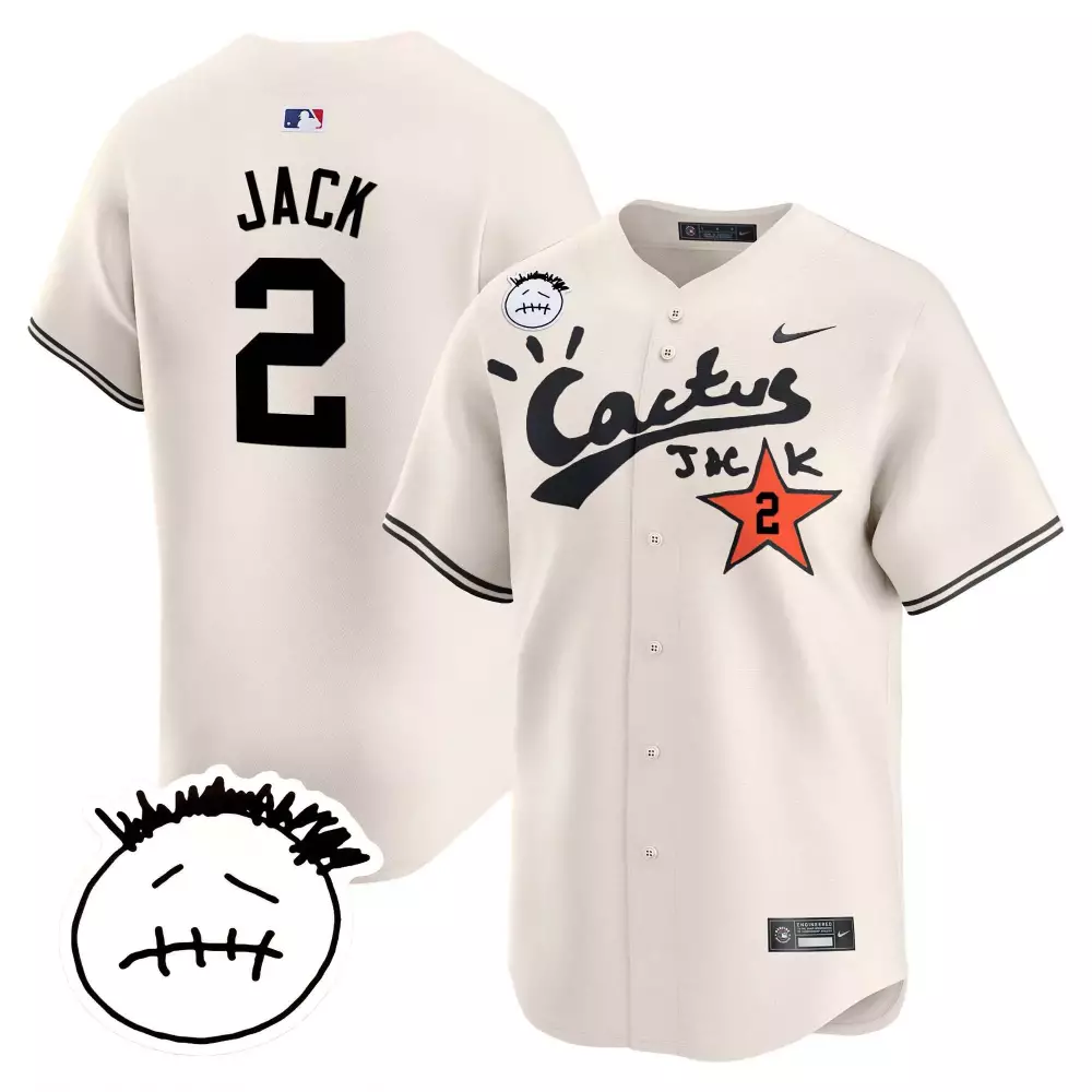 Travis Jack 2 Cactus Jersey Cream Black Orange Stitched Limited