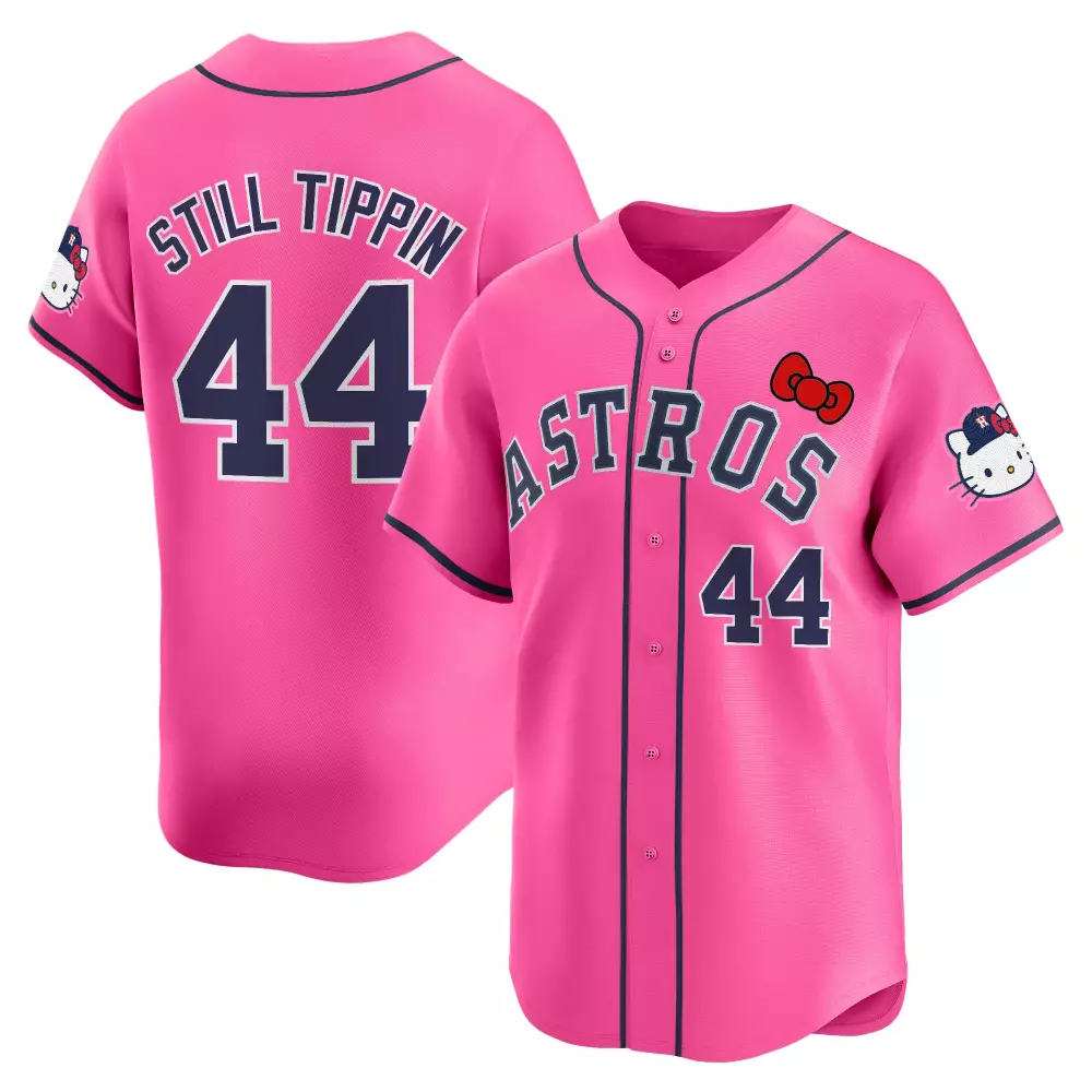 Still Tippin 44 Astros Jersey Pink Hello Kitty Alternate Navy Red Vapor Embroidered