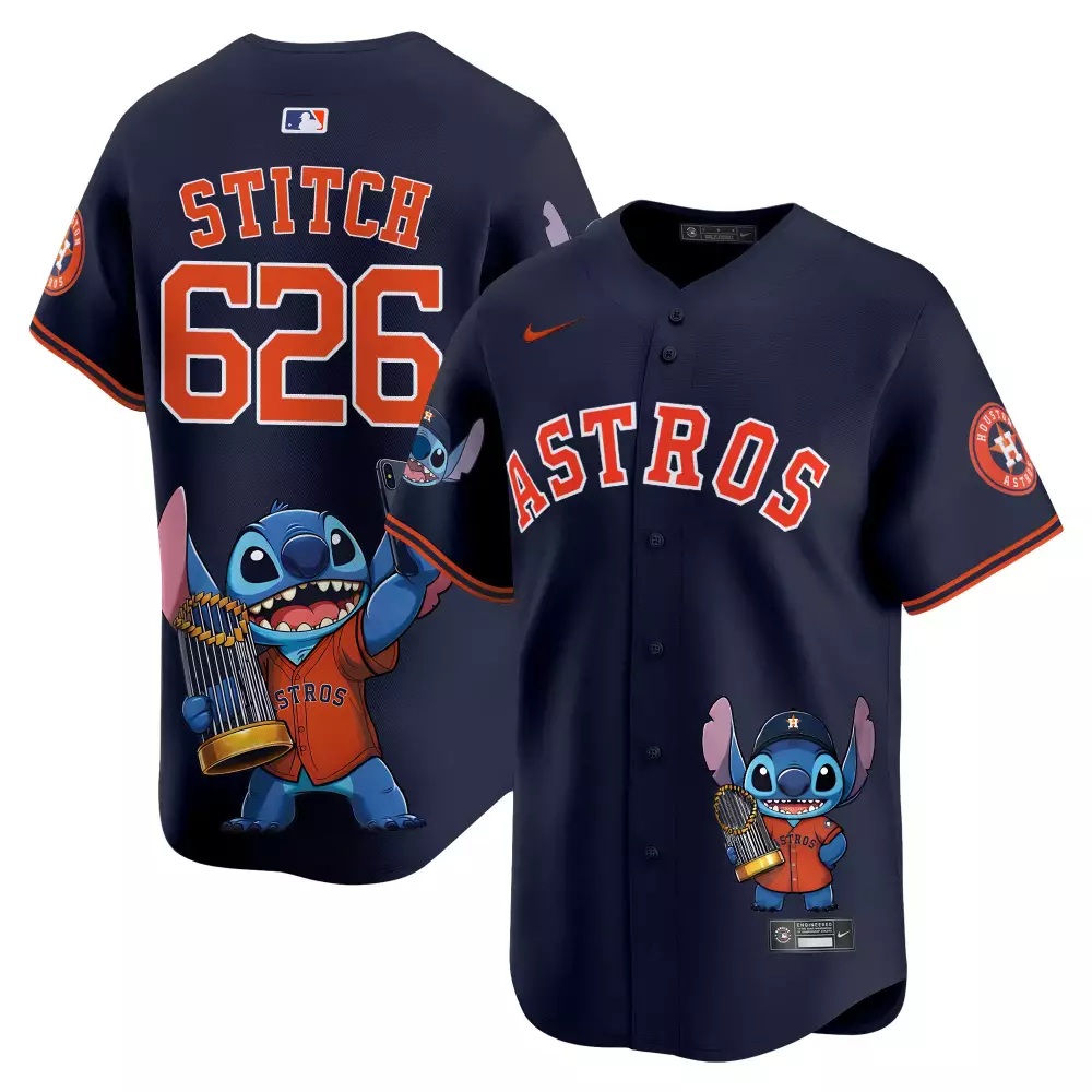 Stitch Astros Jersey Navy Houston Men Orange White Unisex Vapor Premier Limited