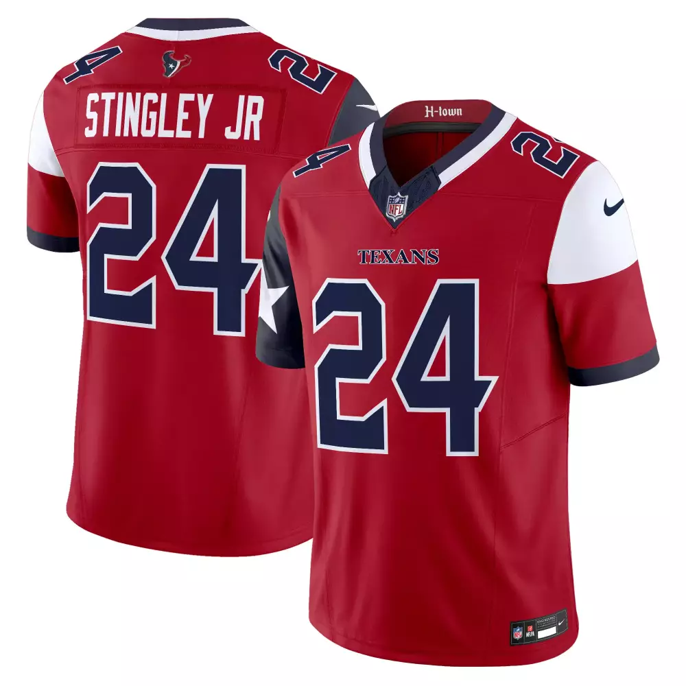 Derek Stingley Jr. 24 Texans Jersey Red Men N/a Navy Blue White Vapor Limited v5