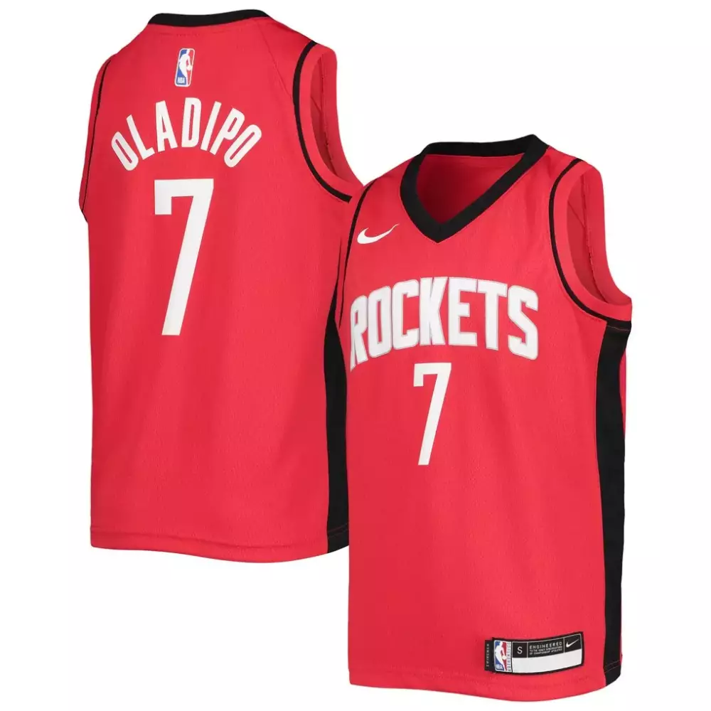 Victor Oladipo 7 Rockets Jersey Red Men Replica Black Swingman Icon