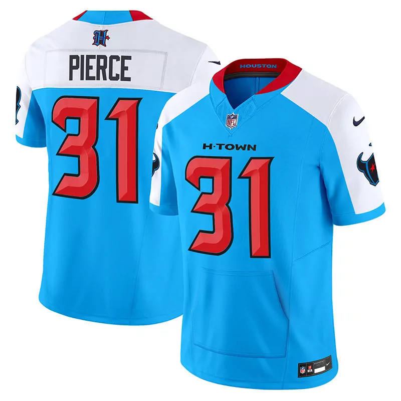 Dameon Pierce 31 Houston Texans Jersey Light Blue H-town Men Alternate White Red