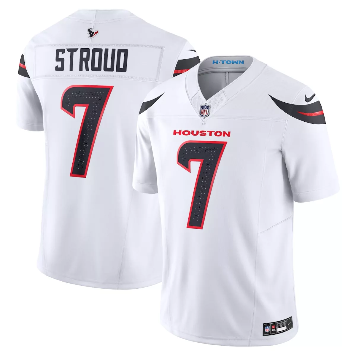 C.j. Stroud 7 Houston Texans Jersey White Men Standard Alternate Red Black Vapor