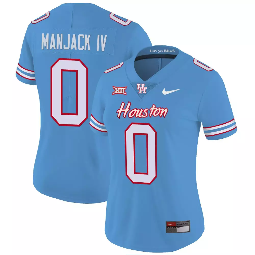 Bennett Iv Houston Jersey Light Blue Xii Uh Women White Red Vapor v5 All Stitched