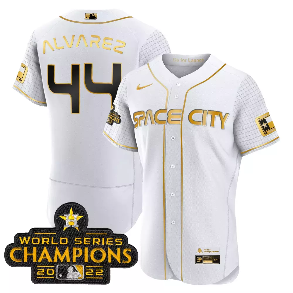 Alex Bregman 44 Houston Astros Jersey White Space City World Series Champions 2022