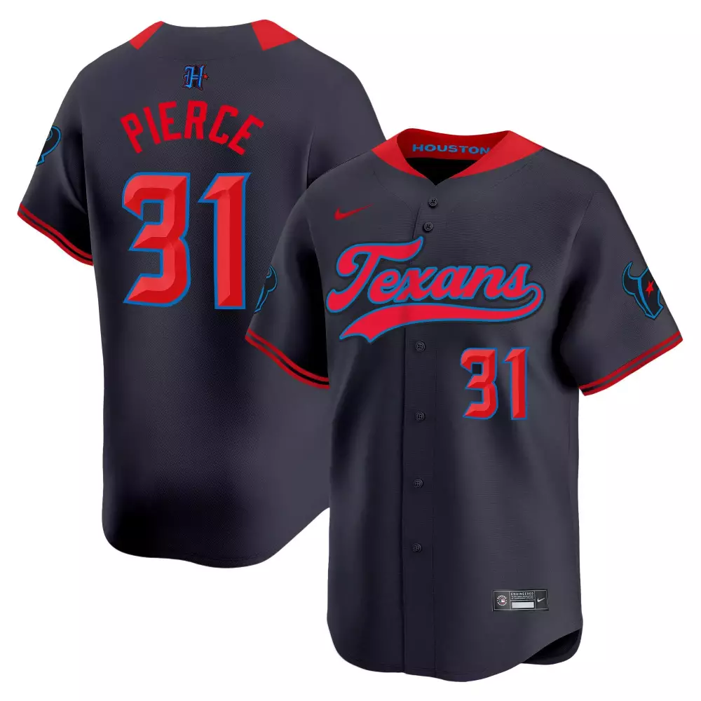 Dameon Pierce 31 Houston Texans Jersey Navy Men Red Blue Limited All Stitched