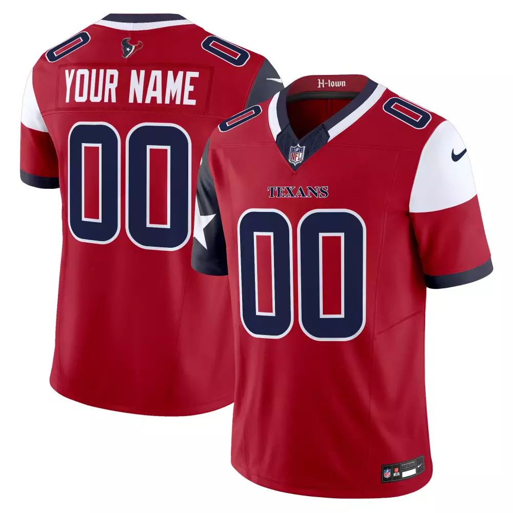Custom Texans Jersey Red Men White Navy Blue Vapor Limited v5 All Stitched