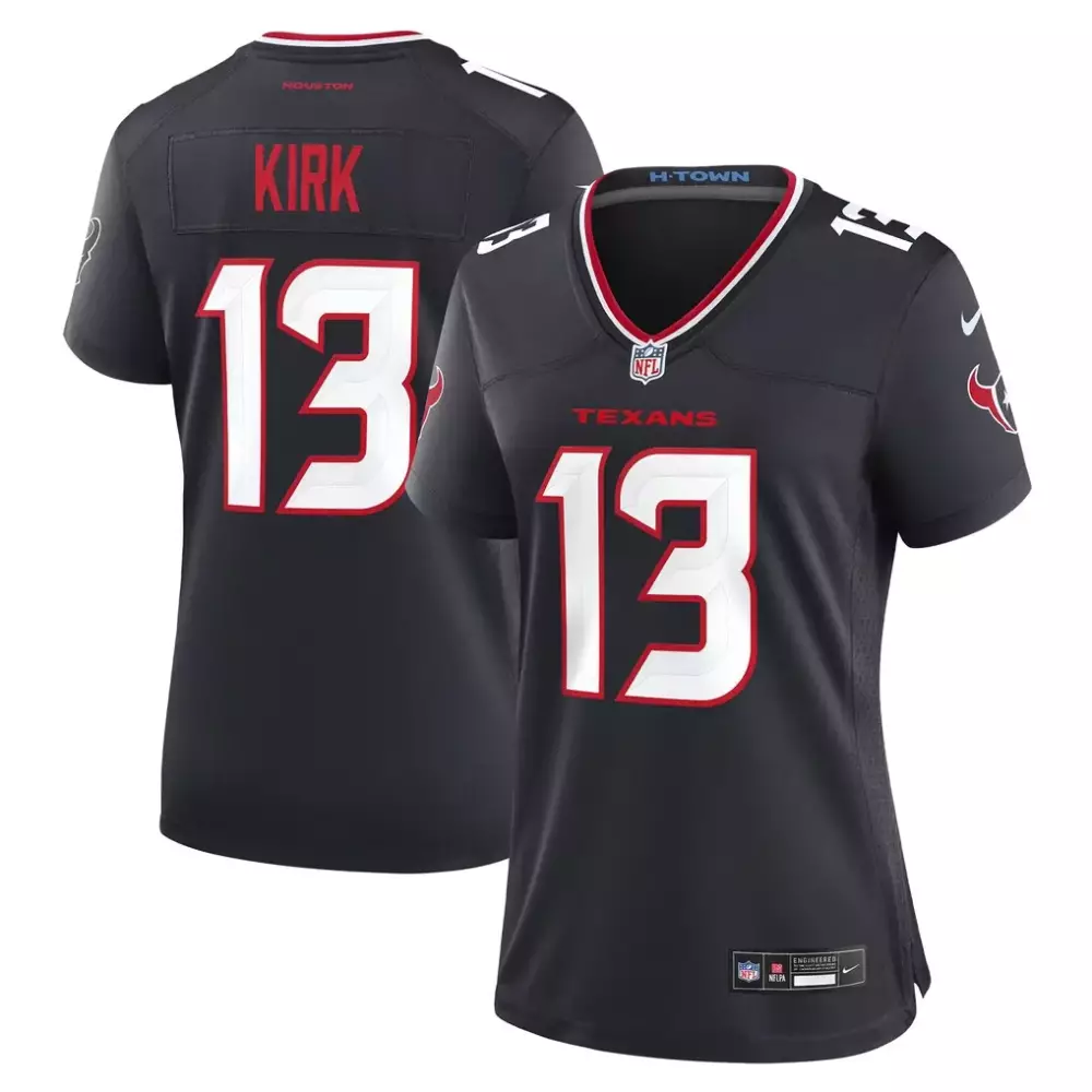 Christian Kirk 13 Houston Texans Jersey Black Women Replica White Red Game