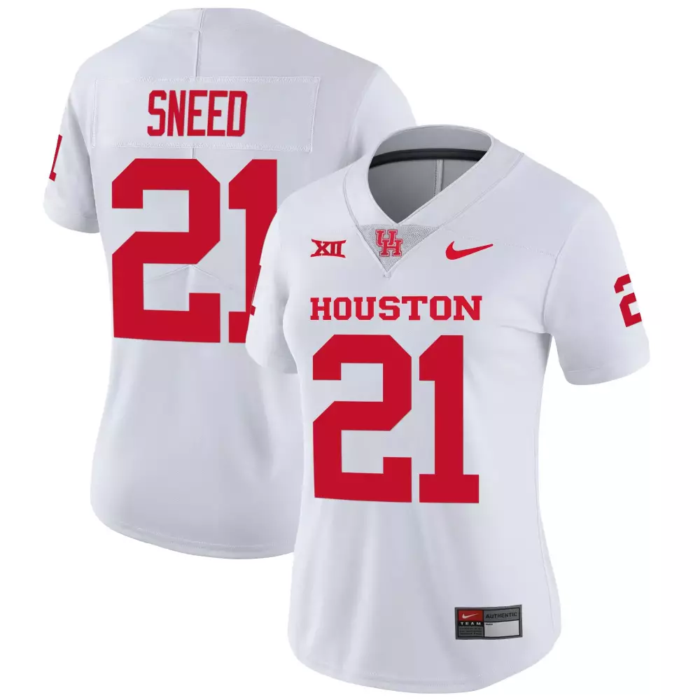 Sneed 21 Houston Jersey White Women Red Vapor v4 All Stitched