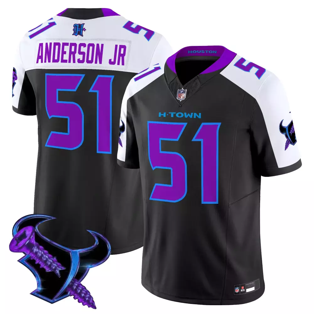 Will Anderson Jr. 51 Jersey Black H-town Houston Texans Men Alternate Split Design