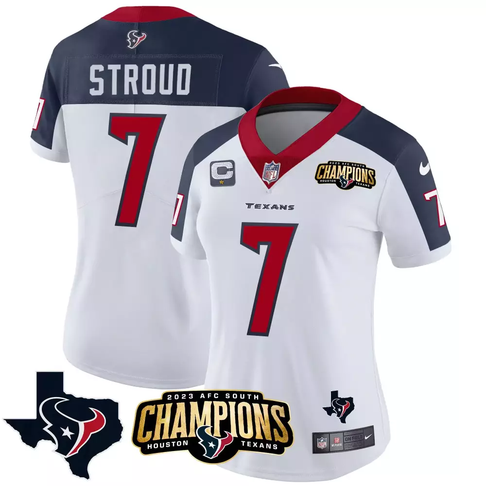 C.j. Stroud 7 Texans Jersey White Men Replica Navy Red Vapor All Stitched