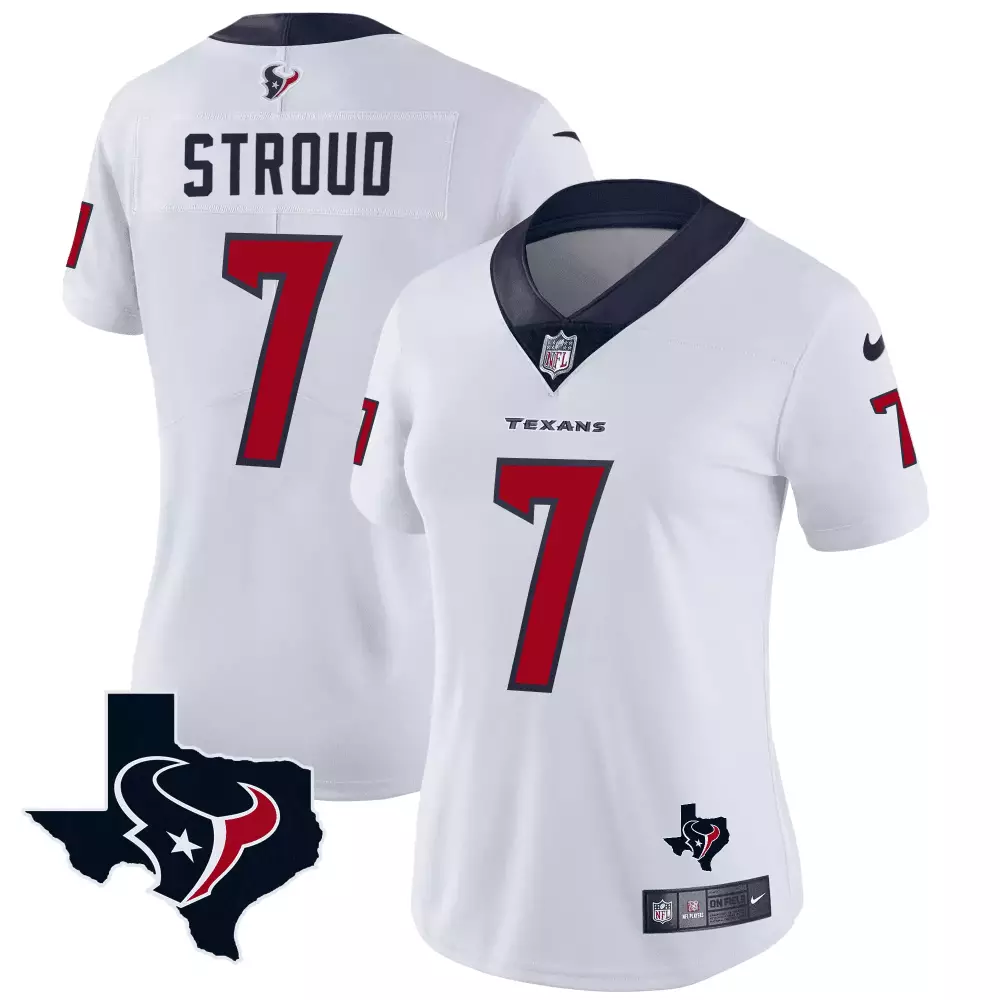 C.j. Stroud 7 Texans Jersey White Women Replica Red Navy Blue Vapor Limited All Stitched
