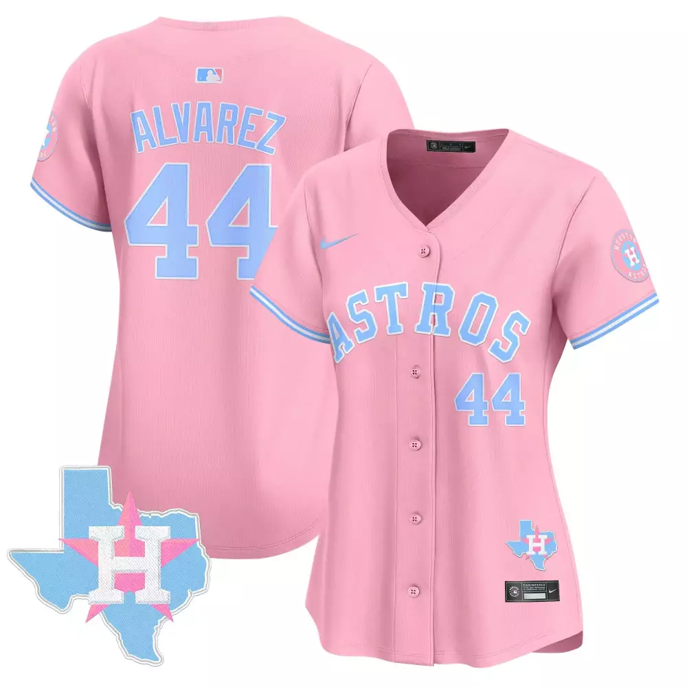 Yordan Lvarez 44 Astros Jersey Pink Spring Training Houston Texas State Women Alternate