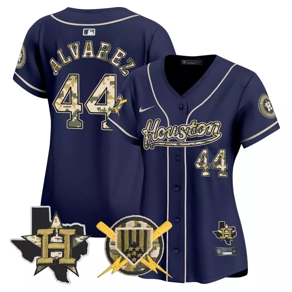 Yordan Lvarez 44 Houston Astros Jersey Navy Texas Circular Men Split Design White
