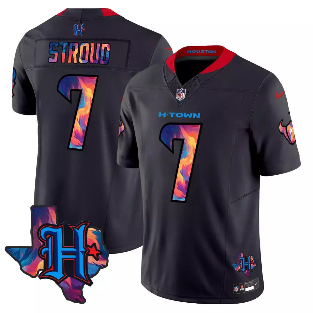 C.j. Stroud 7 Houston Texans Jersey Black City Connect Men Alternate Custom Design