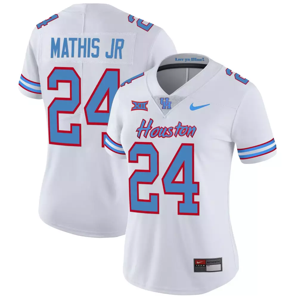 Mathis Jr 24 Houston Jersey White Xii Women Red Blue Vapor All Stitched