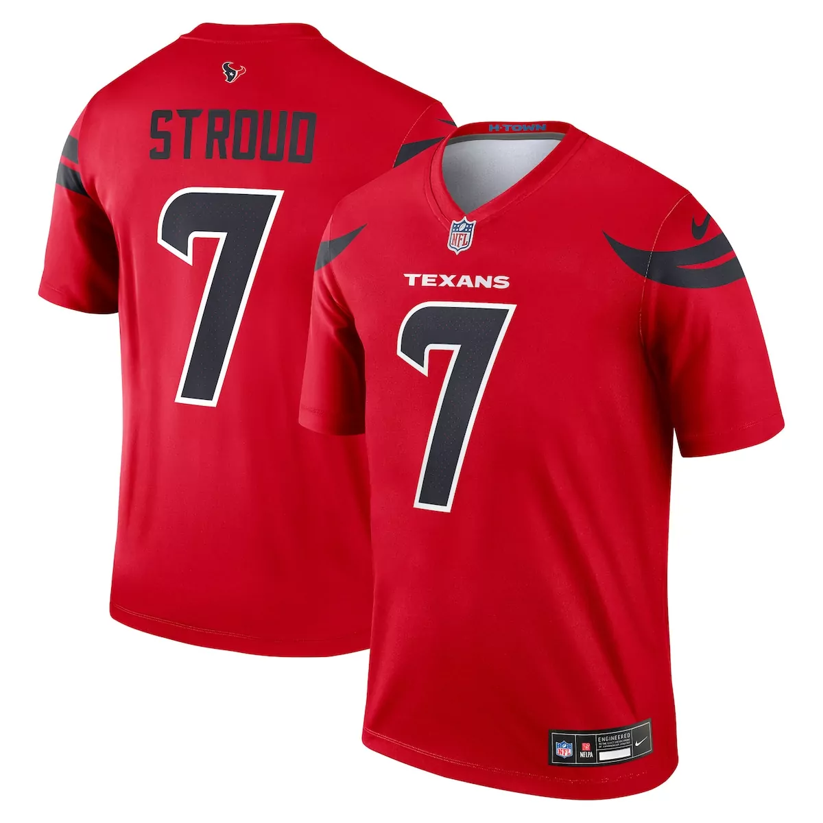 C.j. Stroud 7 Texans Jersey Red Men Black