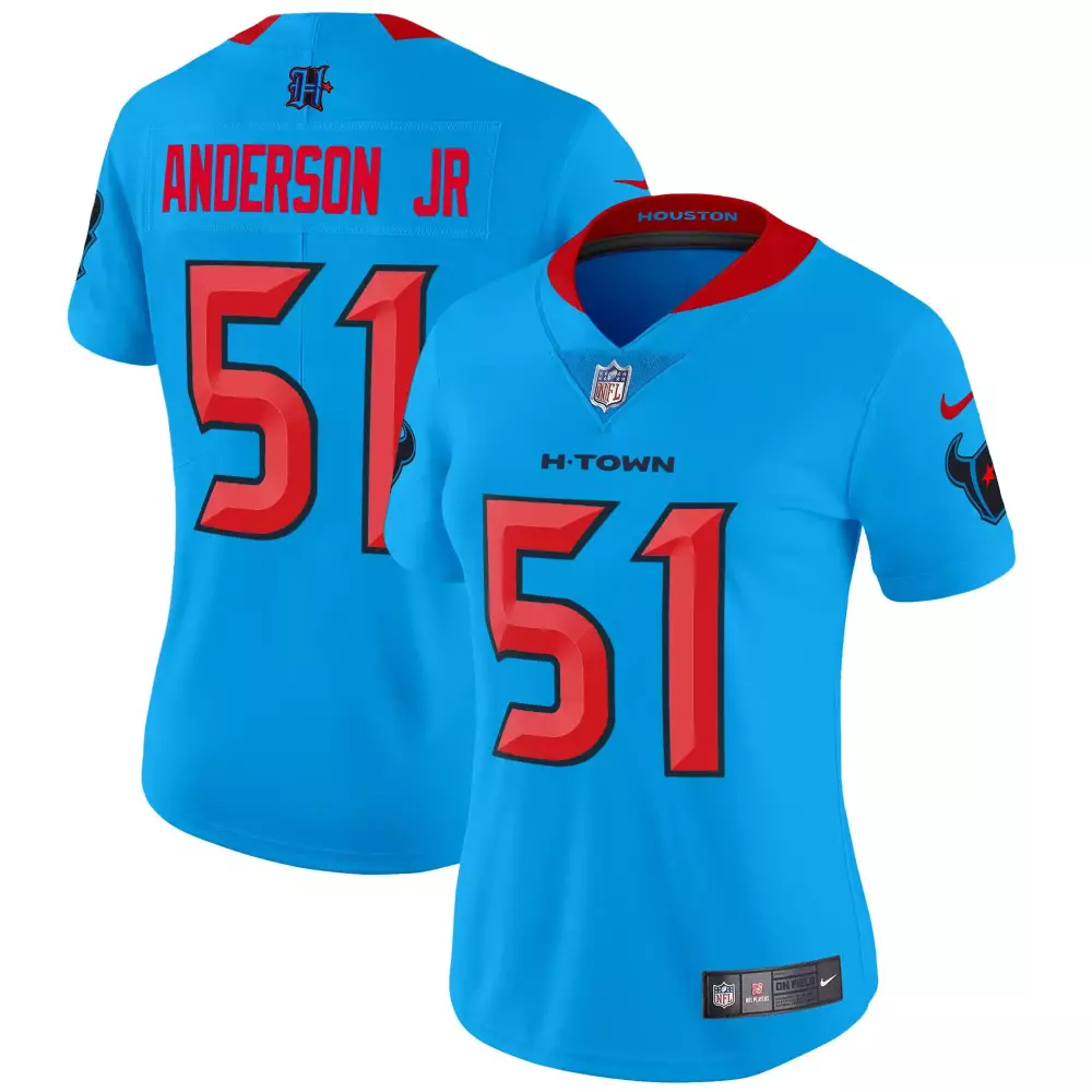 Will Anderson Jr. 51 Jersey Blue Houston Texans Men Authentic Alternate Red Stitched