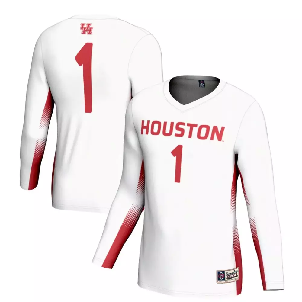Houston 1 Jersey White Men Red Gameday Unisex