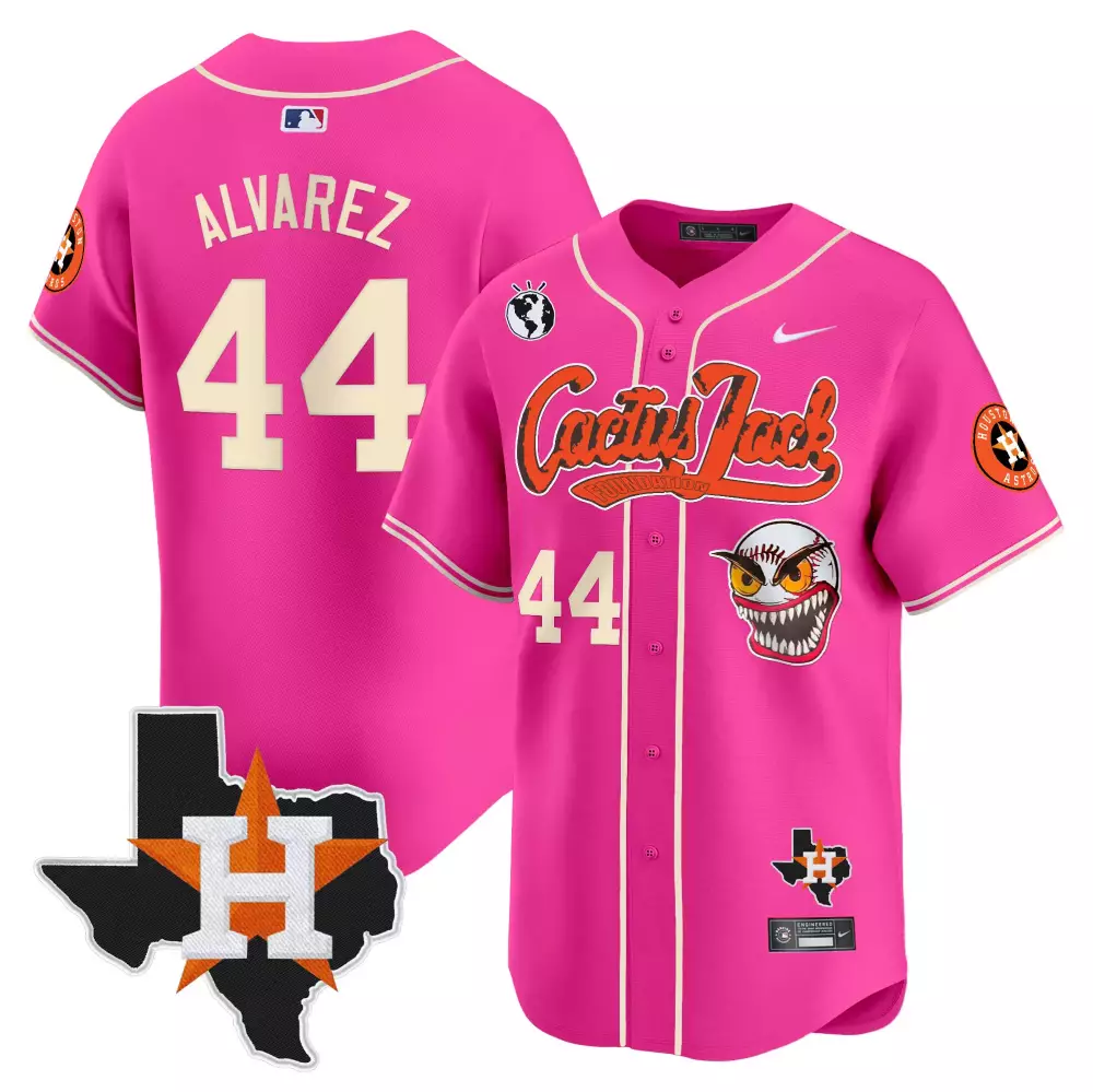 Yordan Lvarez 44 Astros Jersey Pink Cactus Jack Houston Texas Earth Men Alternate
