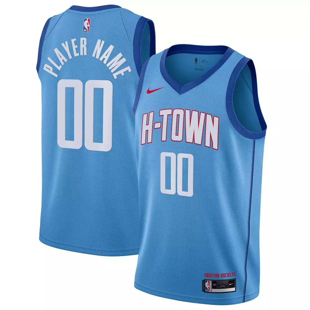 Houston Rockets Jersey Light Blue Men White Red All Stitched