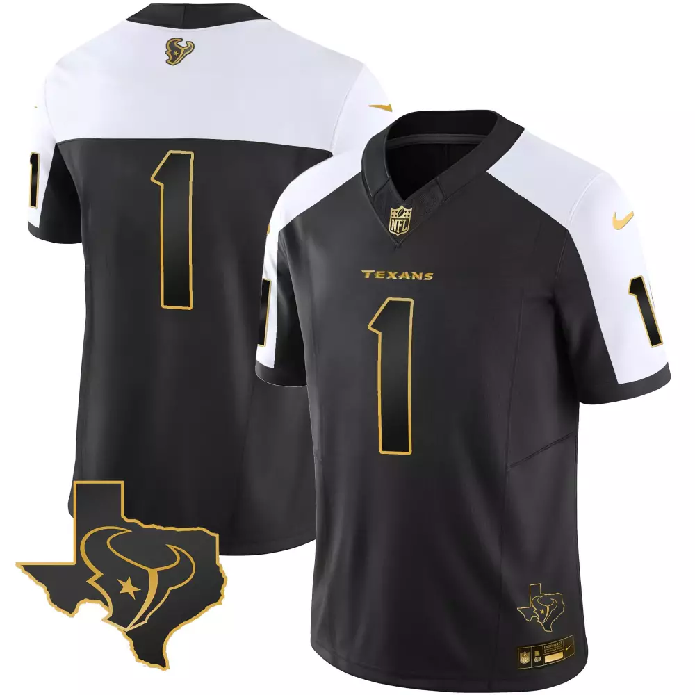Dameon Pierce 1 Houston Texans Jersey Black Lunar New Year 2023 Men Alternate Split Design