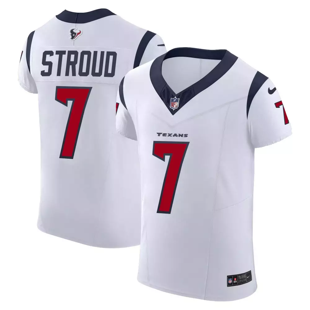 C.j. Stroud 7 Texans Jersey White Men Red Navy Vapor Elite All Stitched