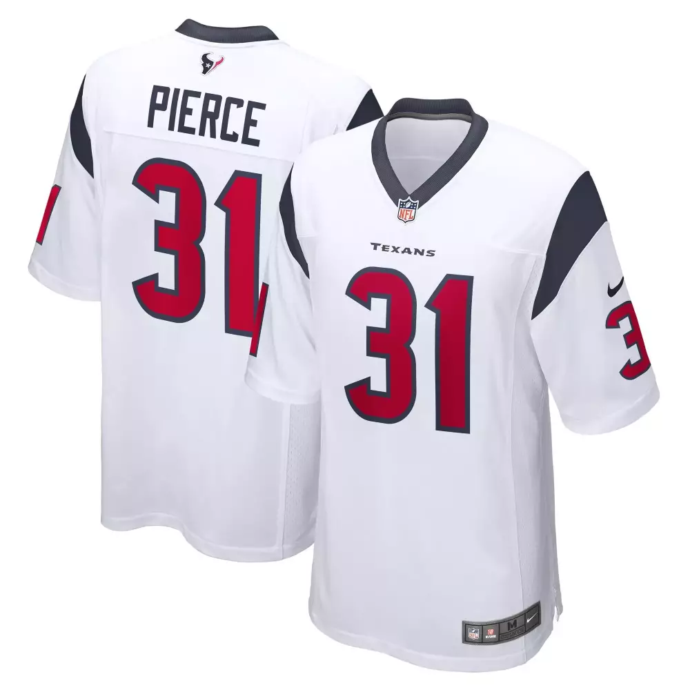 Dameon Pierce 31 Houston Texans Jersey White Men NFL Red Navy Blue All Stitched