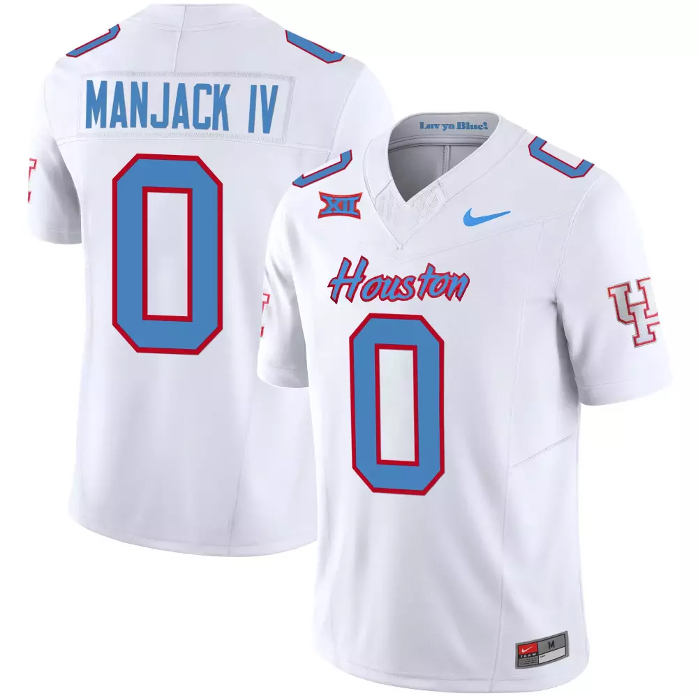 Bennett Iv Houston Jersey White Men Red Light Blue Vapor v3 All Stitched