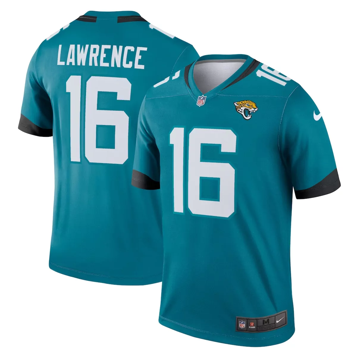Trevor Lawrence 16 Jaguars Jersey Teal Men Authentic Black