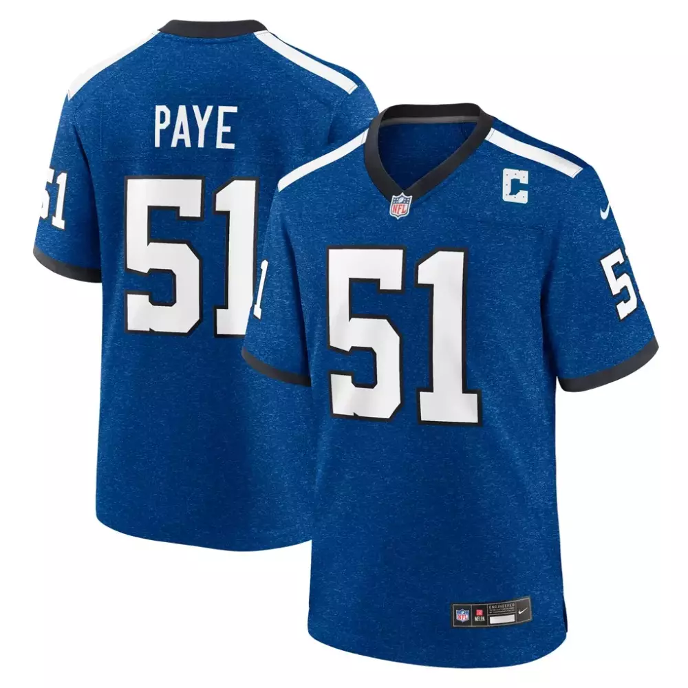 Kwity Paye 51 Indianapolis Colts Jersey Blue Men Replica White Black Alternate Game