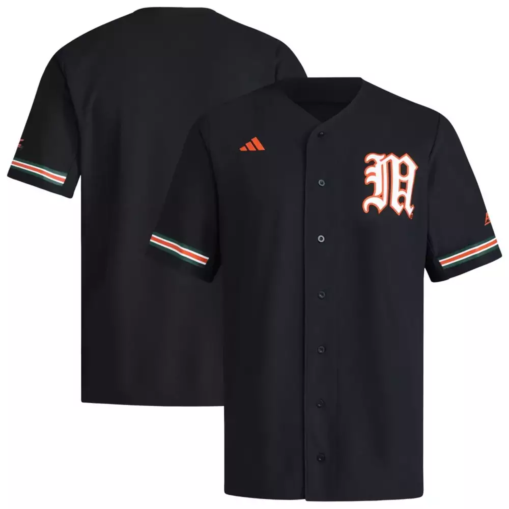 Custom Miami Hurricanes Jersey Black Men Orange Green White