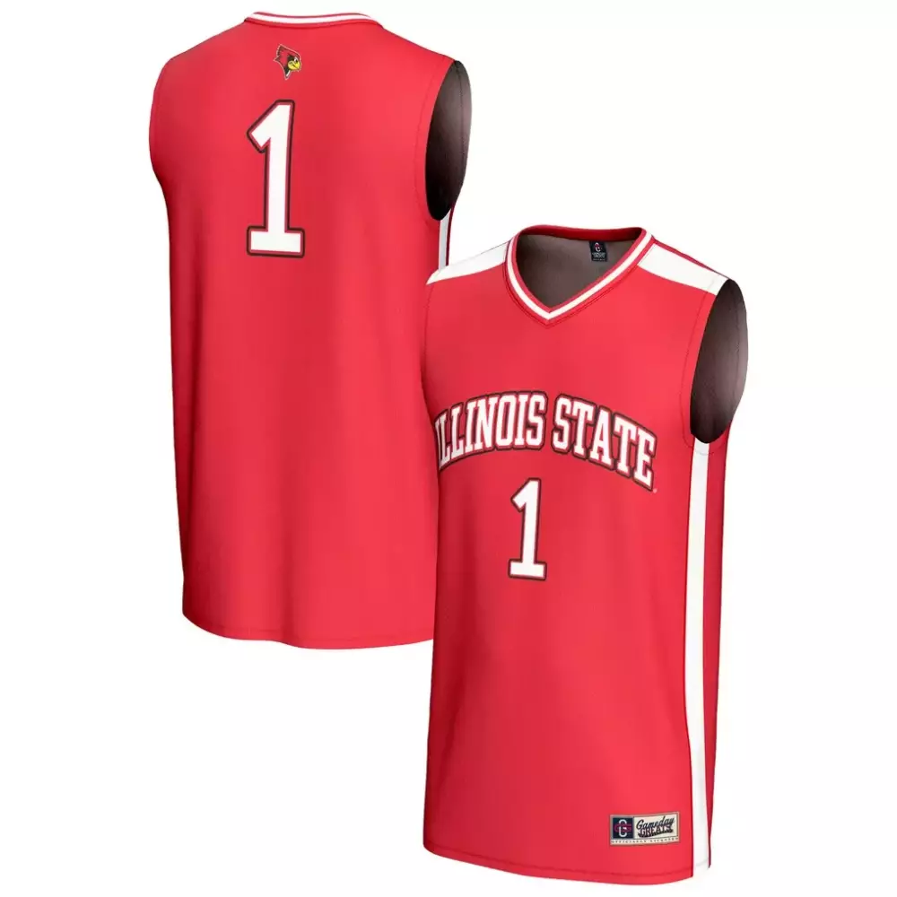 Illinois State 1 Jersey Red Redbirds White Gameday Unisex Fashion