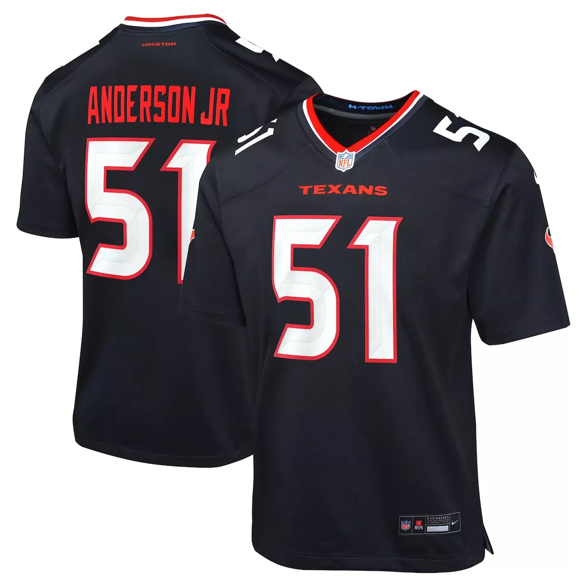 Will Anderson Jr. 51 Jersey Navy Houston Texans Men Replica Red White Game